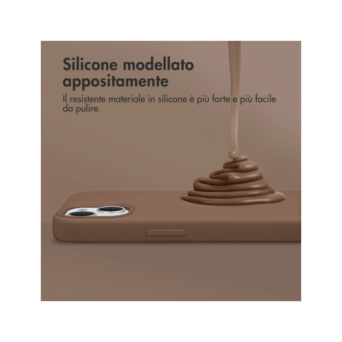 Accezz Liquid Silicone Backcover met MagSafe Apple iPhone 13 Pro Max - Lichtbruin