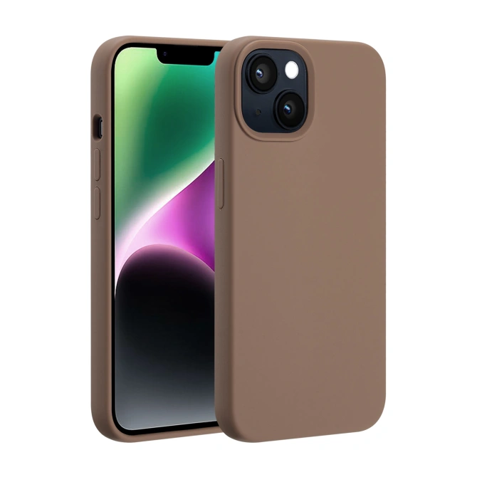 Accezz Liquid Silicone Backcover met MagSafe Apple iPhone 14 / 13 - New Tea Brown