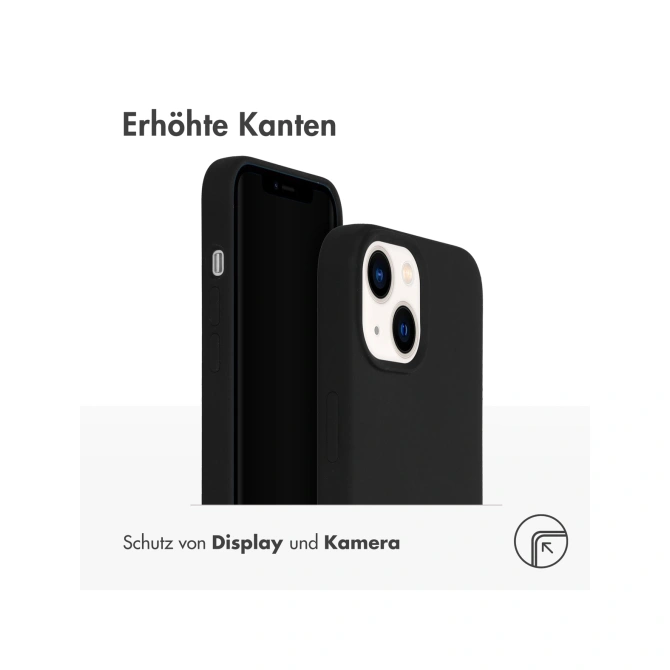 Accezz Liquid Silicone Backcover met MagSafe Apple iPhone 14 / 13 - Zwart