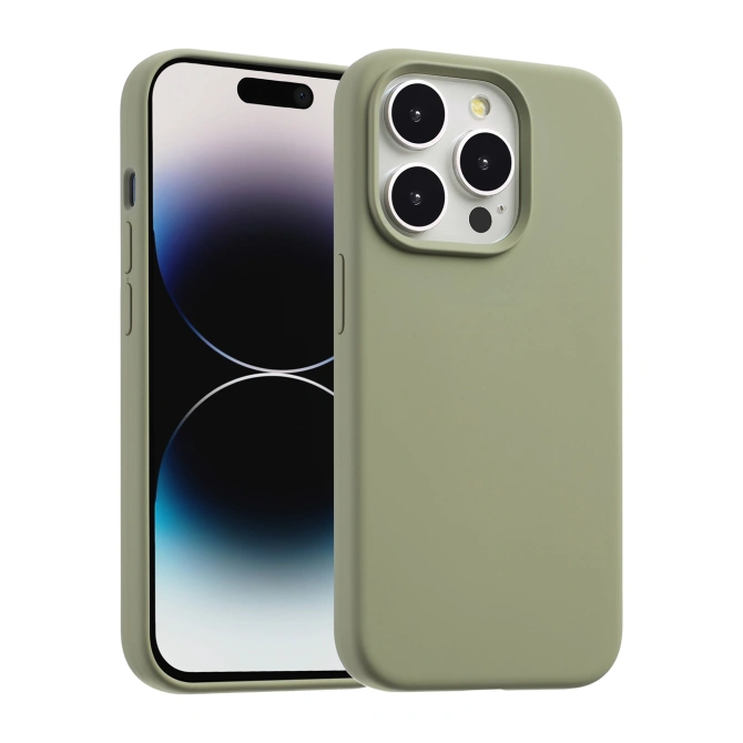 Accezz Liquid Silicone Backcover met MagSafe Apple iPhone 14 Pro - Cooper Green