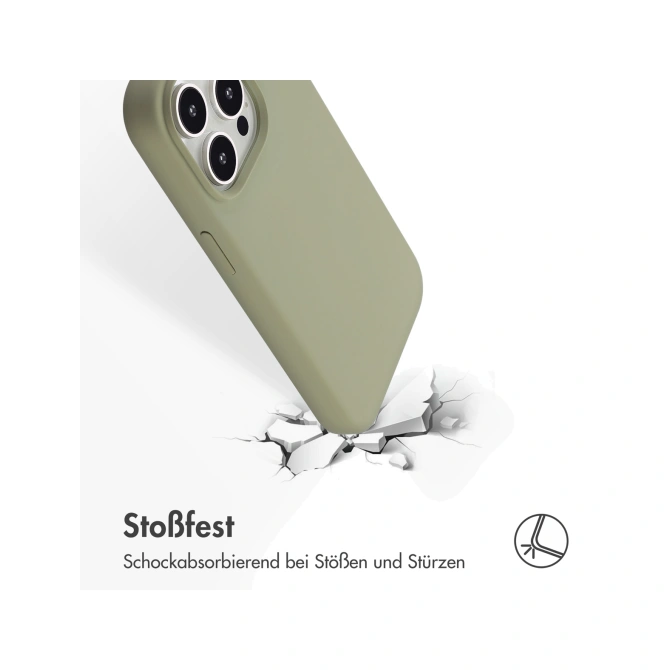 Accezz Liquid Silicone Backcover met MagSafe Apple iPhone 14 Pro - Cooper Green