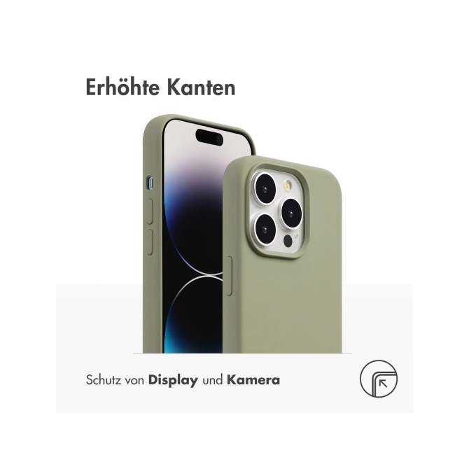 Accezz Liquid Silicone Backcover met MagSafe Apple iPhone 14 Pro - Cooper Green
