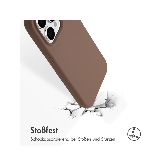 Accezz Liquid Silicone Backcover met MagSafe Apple iPhone 14 Pro - Lichtbruin