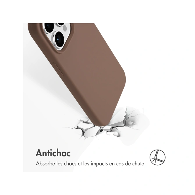 Accezz Liquid Silicone Backcover met MagSafe Apple iPhone 14 Pro - Lichtbruin