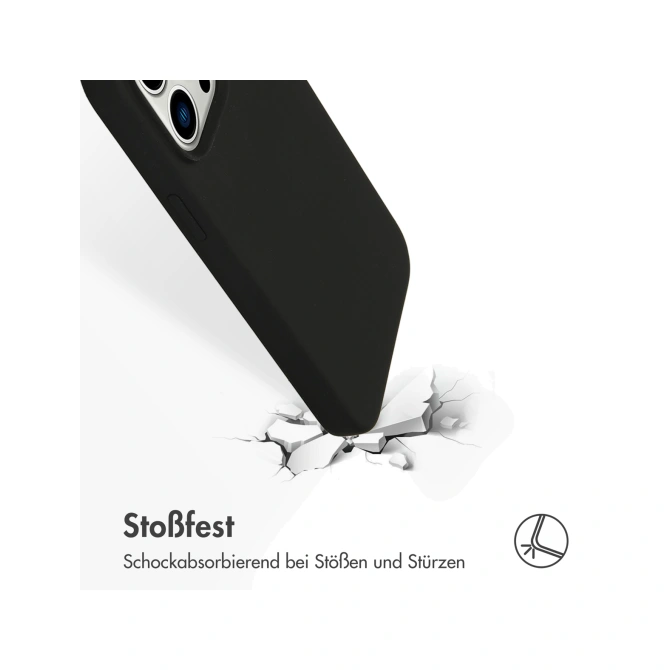 Accezz Liquid Silicone Backcover met MagSafe Apple iPhone 14 Pro Max - Zwart