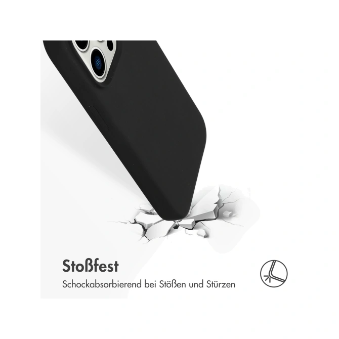 Accezz Liquid Silicone Backcover met MagSafe Apple iPhone 14 Pro - Zwart