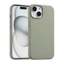 Accezz Liquid Silicone Backcover met MagSafe Apple iPhone 15 - Cooper Green