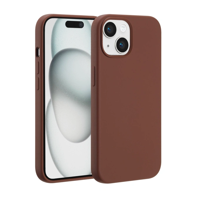 Accezz Liquid Silicone Backcover met MagSafe Apple iPhone 15 - New Tea Brown