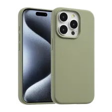Accezz Liquid Silicone Backcover met MagSafe Apple iPhone 15 Pro - Cooper Green