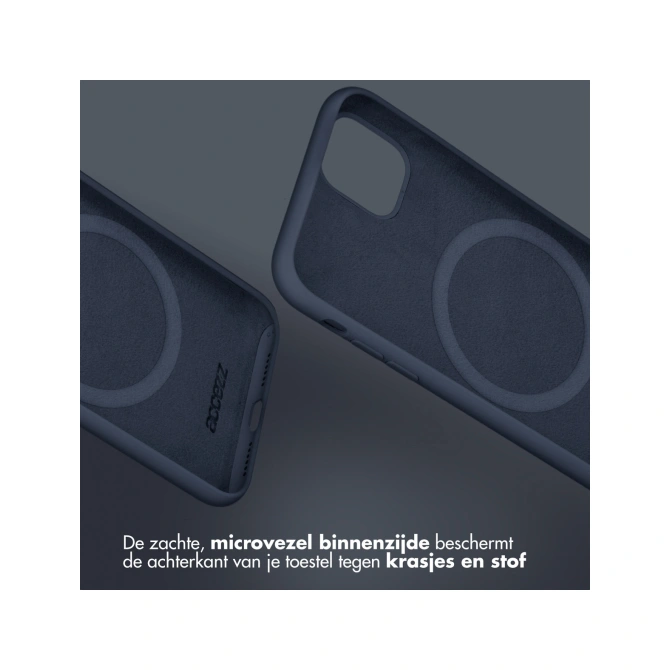 Accezz Liquid Silicone Backcover met MagSafe Apple iPhone 15 Pro - Donkerblauw
