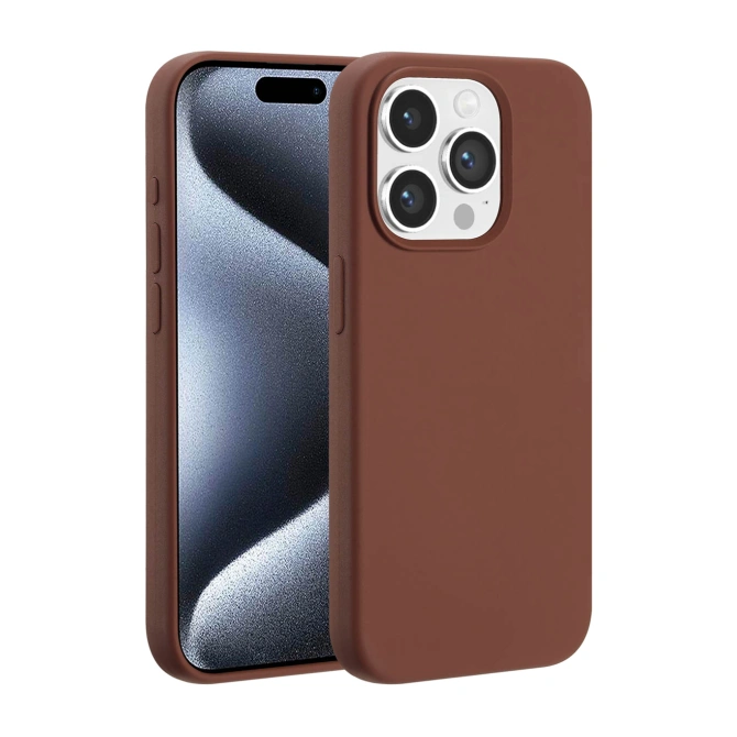 Accezz Liquid Silicone Backcover met MagSafe Apple iPhone 15 Pro - New Tea Brown
