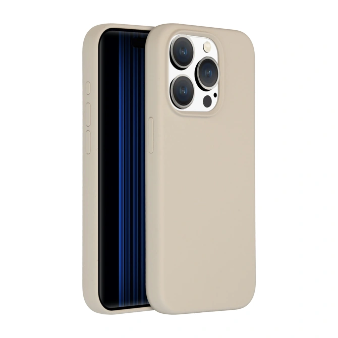 Accezz Liquid Silicone Backcover met MagSafe Apple iPhone 15 Pro - Stone