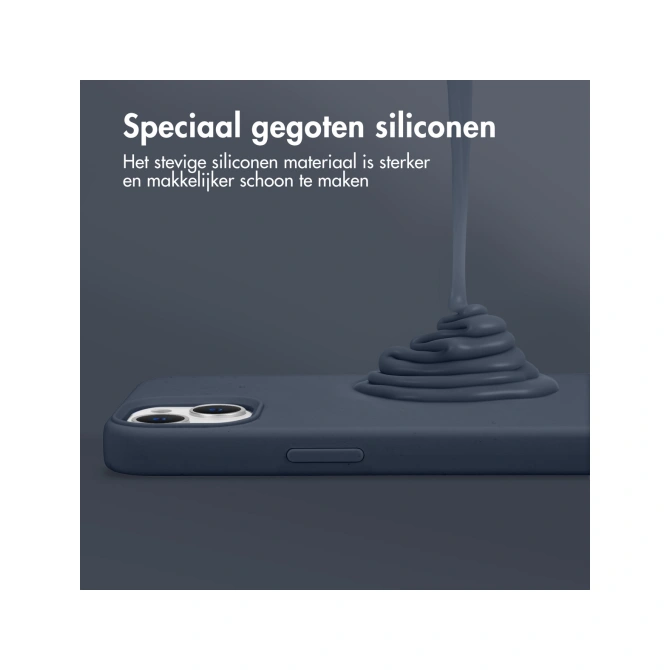 Accezz Liquid Silicone Backcover met MagSafe Apple iPhone 16 Pro Max - Donkerblauw