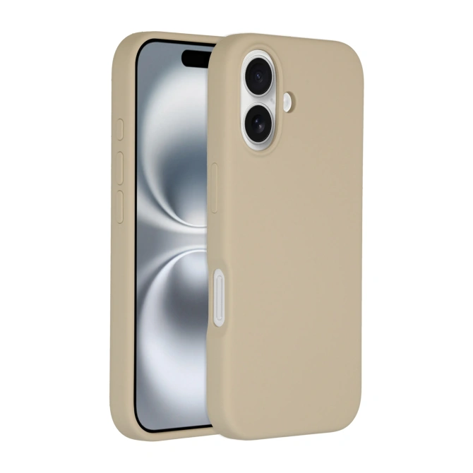 Accezz Liquid Silicone Backcover met MagSafe Apple iPhone 16 - Stone