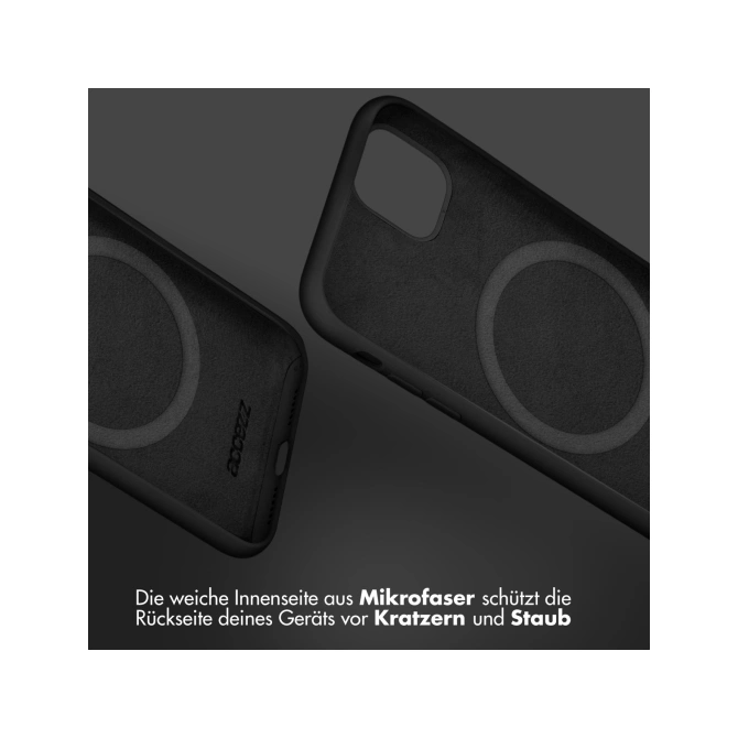 Accezz Liquid Silicone Backcover met MagSafe Apple iPhone 16 - Zwart