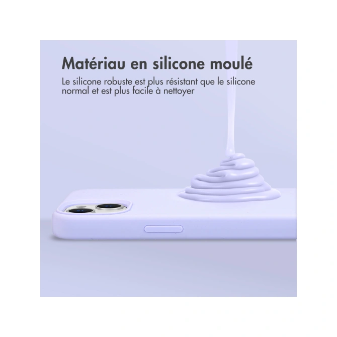 Accezz Liquid Silicone Backcover met MagSafe Apple iPhone 17 - Paars