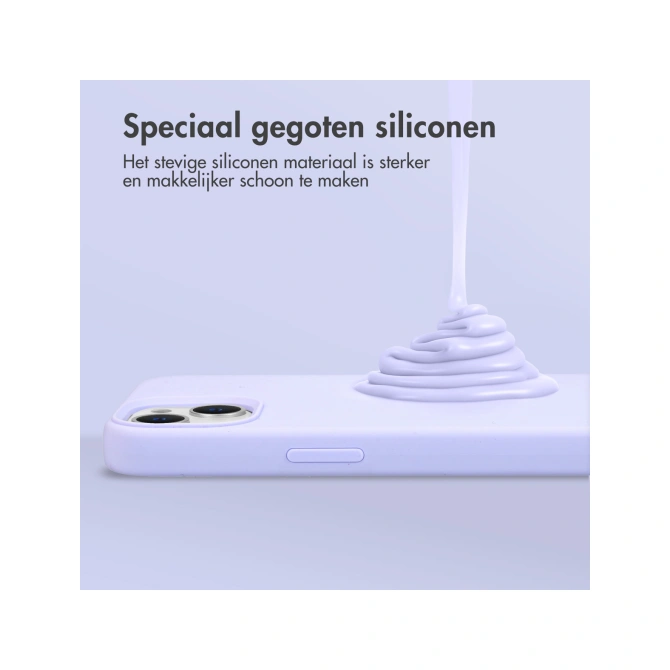 Accezz Liquid Silicone Backcover met MagSafe Apple iPhone 17 - Paars