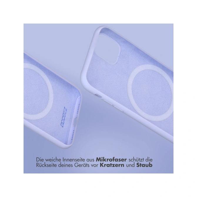 Accezz Liquid Silicone Backcover met MagSafe Apple iPhone 17 - Paars