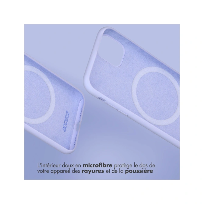 Accezz Liquid Silicone Backcover met MagSafe Apple iPhone 17 - Paars