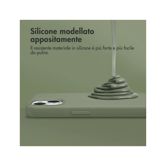 Accezz Liquid Silicone Backcover met MagSafe Apple iPhone 17 Pro - Cooper Green