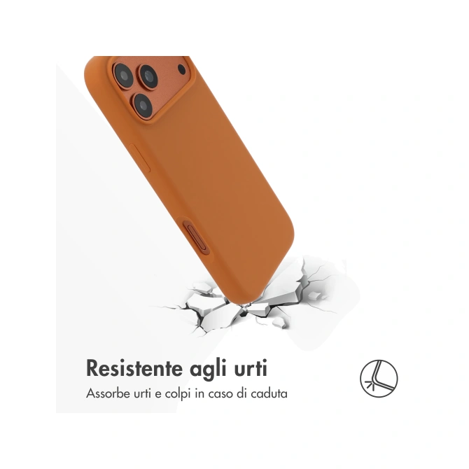 Accezz Liquid Silicone Backcover met MagSafe Apple iPhone 17 Pro Max - Oranje