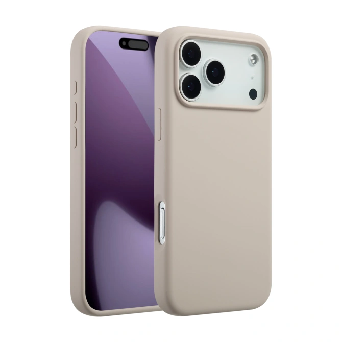 Accezz Liquid Silicone Backcover met MagSafe Apple iPhone 17 Pro Max - Stone