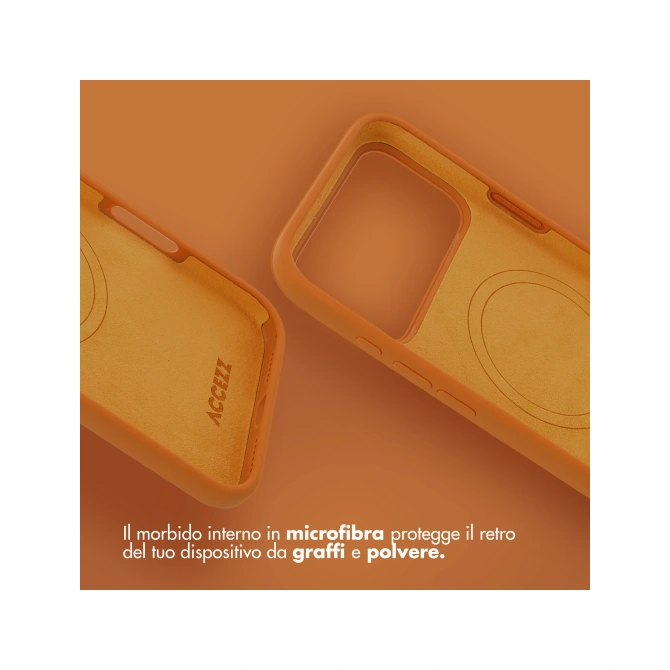 Accezz Liquid Silicone Backcover met MagSafe Apple iPhone 17 Pro - Oranje