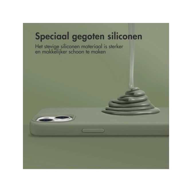 Accezz Liquid Silicone Backcover met MagSafe Apple iPhone 17e / 16e - Cooper Green