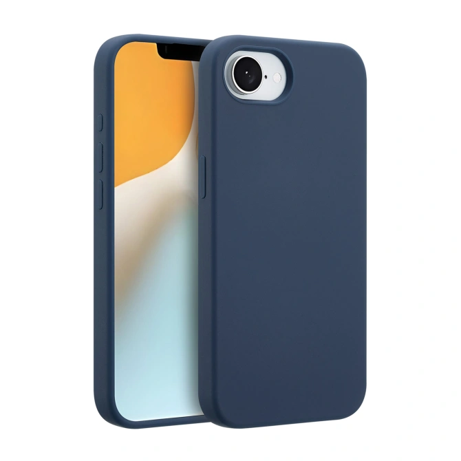 Accezz Liquid Silicone Backcover met MagSafe Apple iPhone 17e / 16e - Donkerblauw