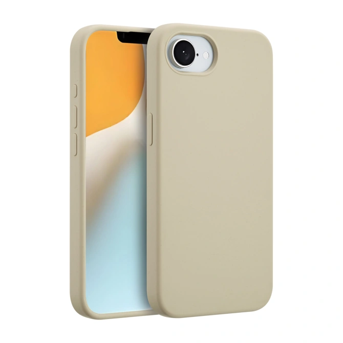 Accezz Liquid Silicone Backcover met MagSafe Apple iPhone 17e / 16e - Stone