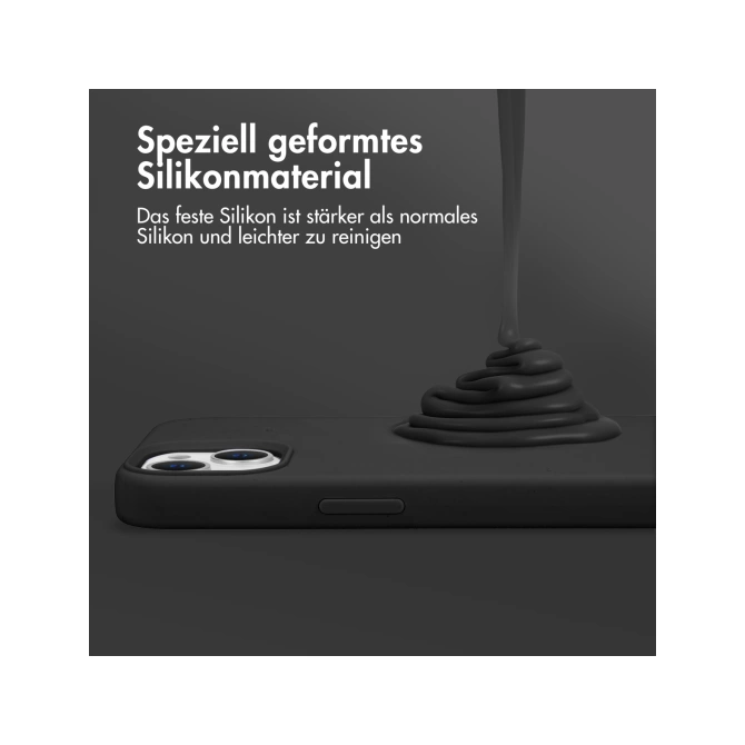 Accezz Liquid Silicone Backcover met MagSafe Apple iPhone 17e / 16e - Zwart