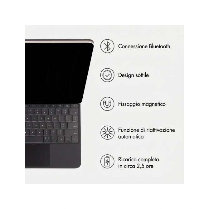 Accezz Magnetic Bluetooth Keyboard Apple iPad Air 11 inch (2025) M3 / (2024) M2 / Pro 11 (2018/2020/2021/2022) - QWERTY / NL - Zwart