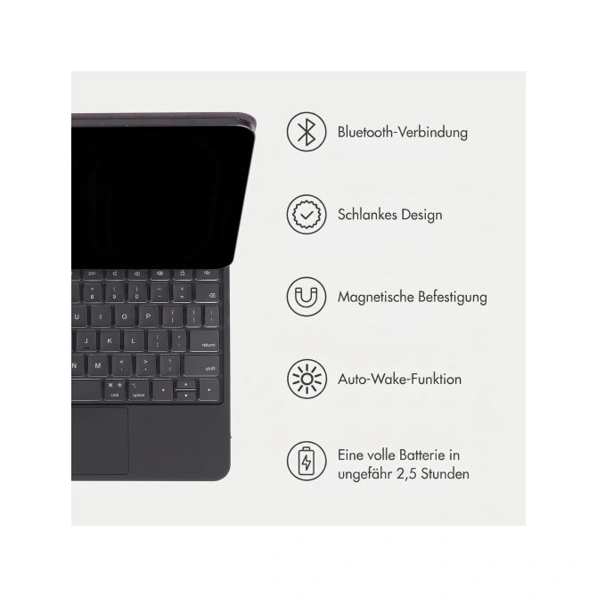 Accezz Magnetic Bluetooth Keyboard Apple iPad Pro 11 (2025) M5 / (2024) M4 - QWERTY / NL - Zwart