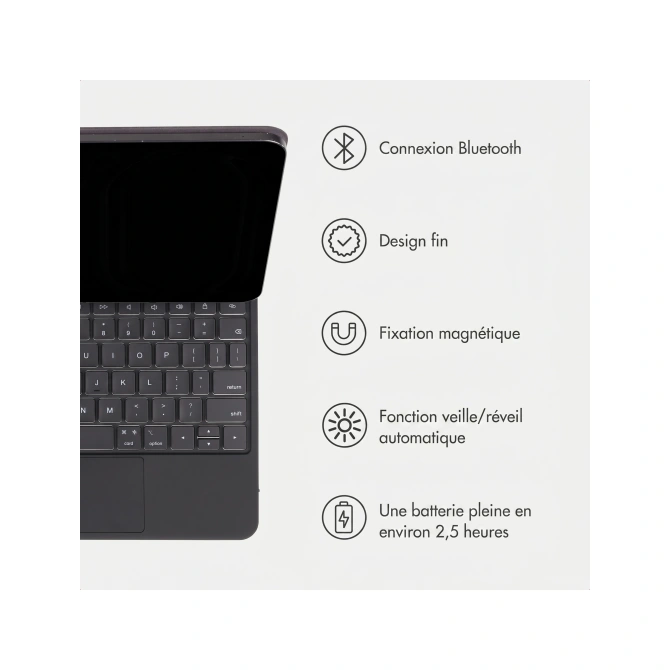Accezz Magnetic Bluetooth Keyboard Apple iPad Pro 11 (2025) M5 / (2024) M4 - QWERTY / NL - Zwart