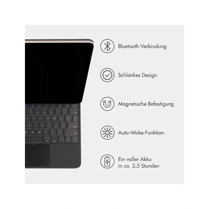 Accezz Magnetic Bluetooth Keyboard Apple iPad Pro 13 (2025) M5 / (2024) M4 - QWERTY / NL - Zwart