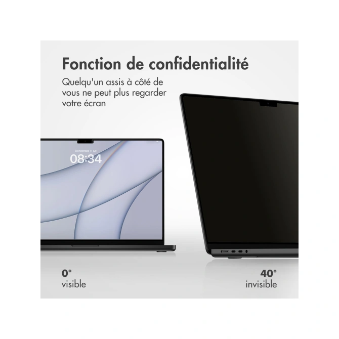 Accezz Magnetische Privacy Screenprotector Apple MacBook Air 13 inch (2018 - 2020) / Pro 13 inch (2018 - 2022)