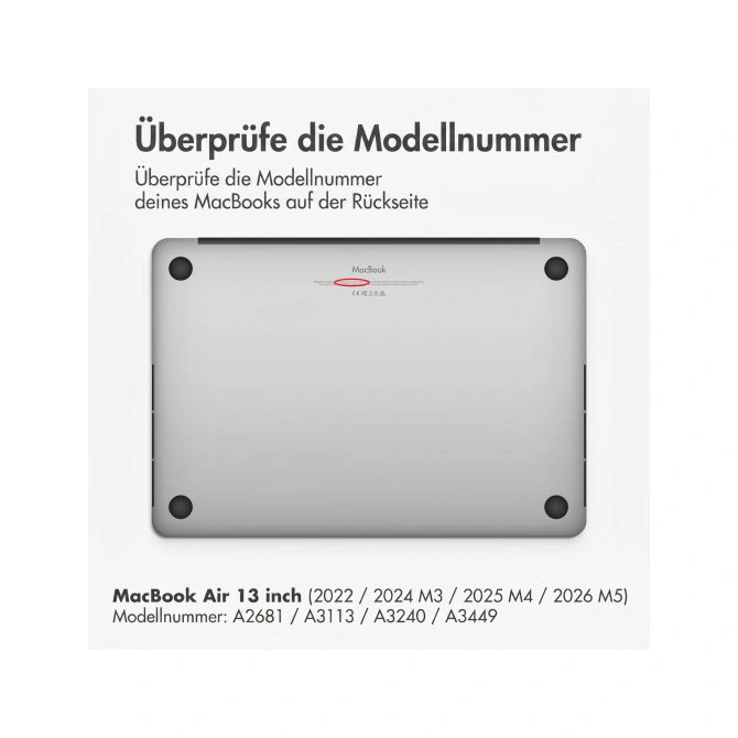 Accezz Magnetische Screenprotector Apple MacBook Air 13 inch (2022 / 2024 M3 / 2025 M4 / 2026 M5)