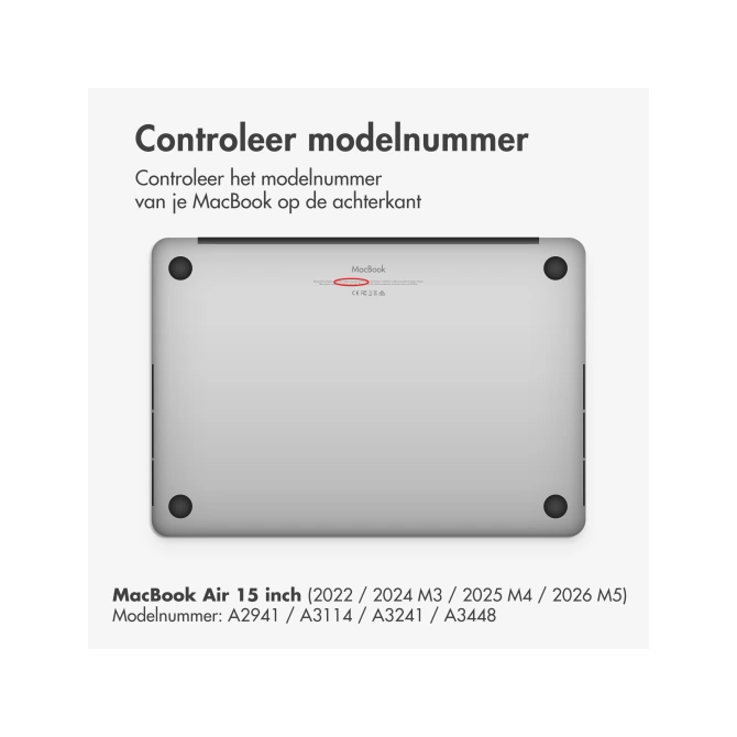 Accezz Magnetische Screenprotector Apple MacBook Air 15 inch (2023 / 2024 M3 / 2025 M4 / 2026 M5)