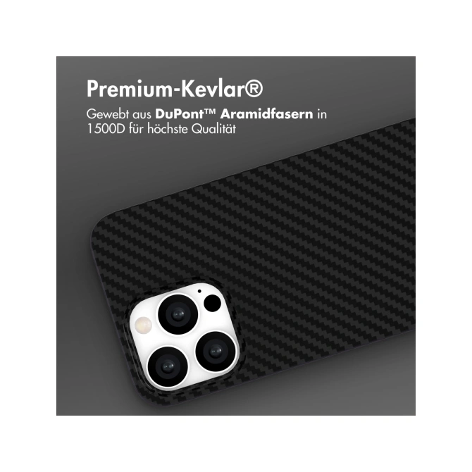 Accezz MagSafe Kevlar® Backcover Apple iPhone 13 Pro - Zwart
