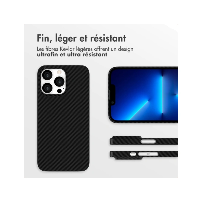 Accezz MagSafe Kevlar® Backcover Apple iPhone 13 Pro - Zwart