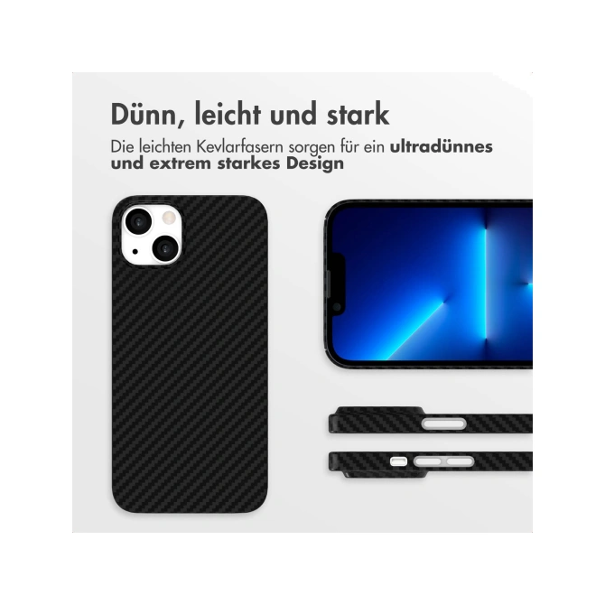 Accezz MagSafe Kevlar® Backcover Apple iPhone 13 - Zwart