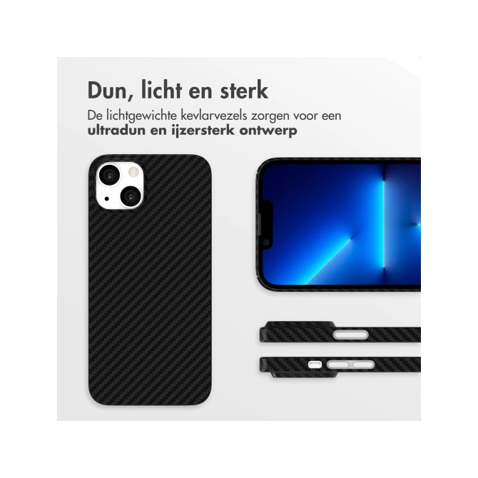 Accezz MagSafe Kevlar® Backcover Apple iPhone 13 - Zwart