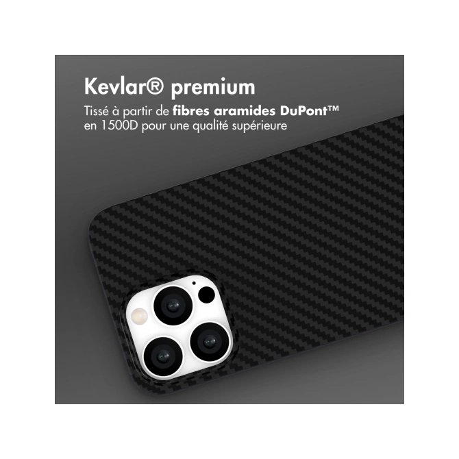 Accezz MagSafe Kevlar® Backcover Apple iPhone 14 Pro - Zwart