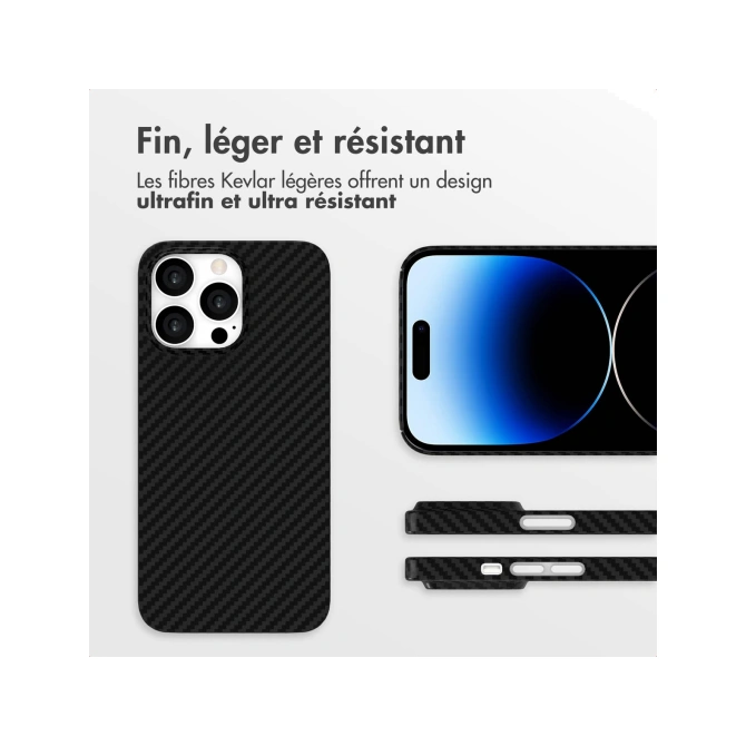 Accezz MagSafe Kevlar® Backcover Apple iPhone 14 Pro - Zwart