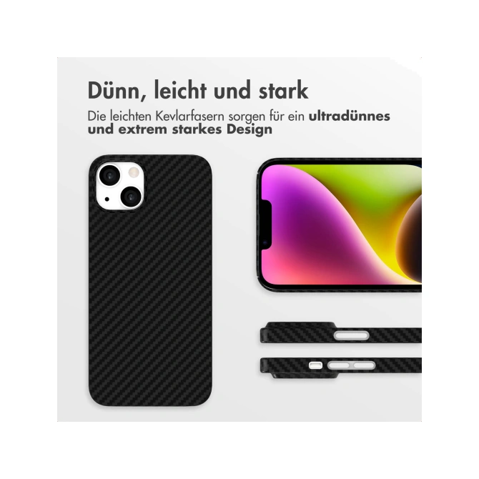 Accezz MagSafe Kevlar® Backcover Apple iPhone 14 - Zwart