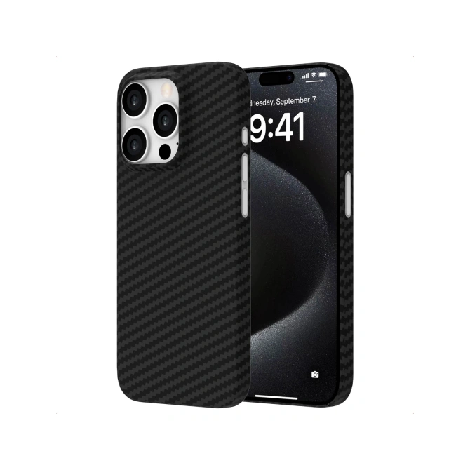 Accezz MagSafe Kevlar® Backcover Apple iPhone 15 Pro Max - Zwart