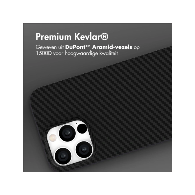 Accezz MagSafe Kevlar® Backcover Apple iPhone 15 Pro Max - Zwart