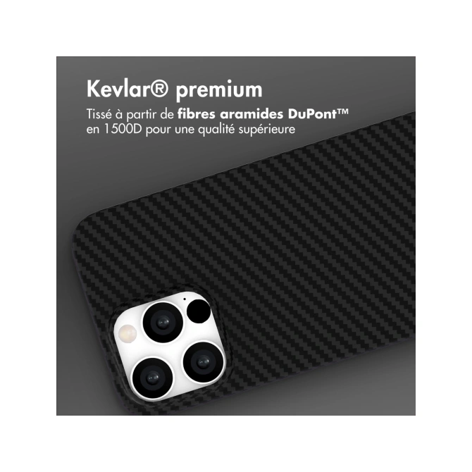 Accezz MagSafe Kevlar® Backcover Apple iPhone 15 Pro Max - Zwart