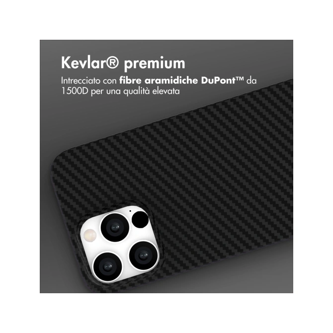 Accezz MagSafe Kevlar® Backcover Apple iPhone 15 Pro Max - Zwart