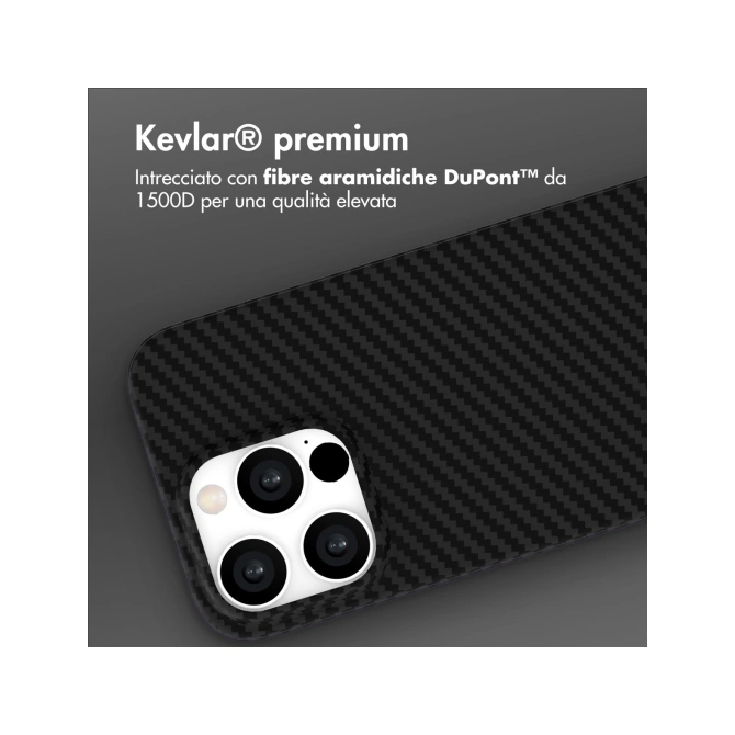 Accezz MagSafe Kevlar® Backcover Apple iPhone 15 Pro - Zwart